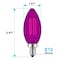 Luxrite B11 LED Purple Light Bulbs 4.5W 40W Equivalent Colored Glass E12 Candelabra Base, 2PK LR21741-2PK - alternate 2